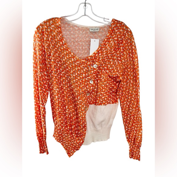 Dries van Noten orange pattern cardigan - Picture 6 of 8